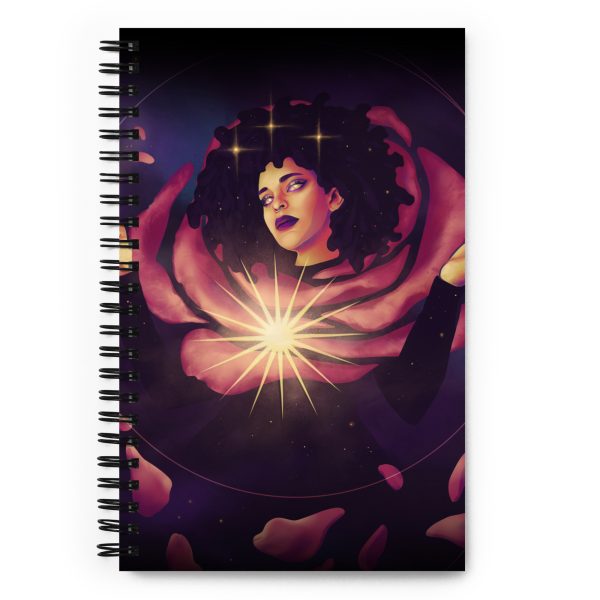 Rose Heart Star Deity Spiral Notebook