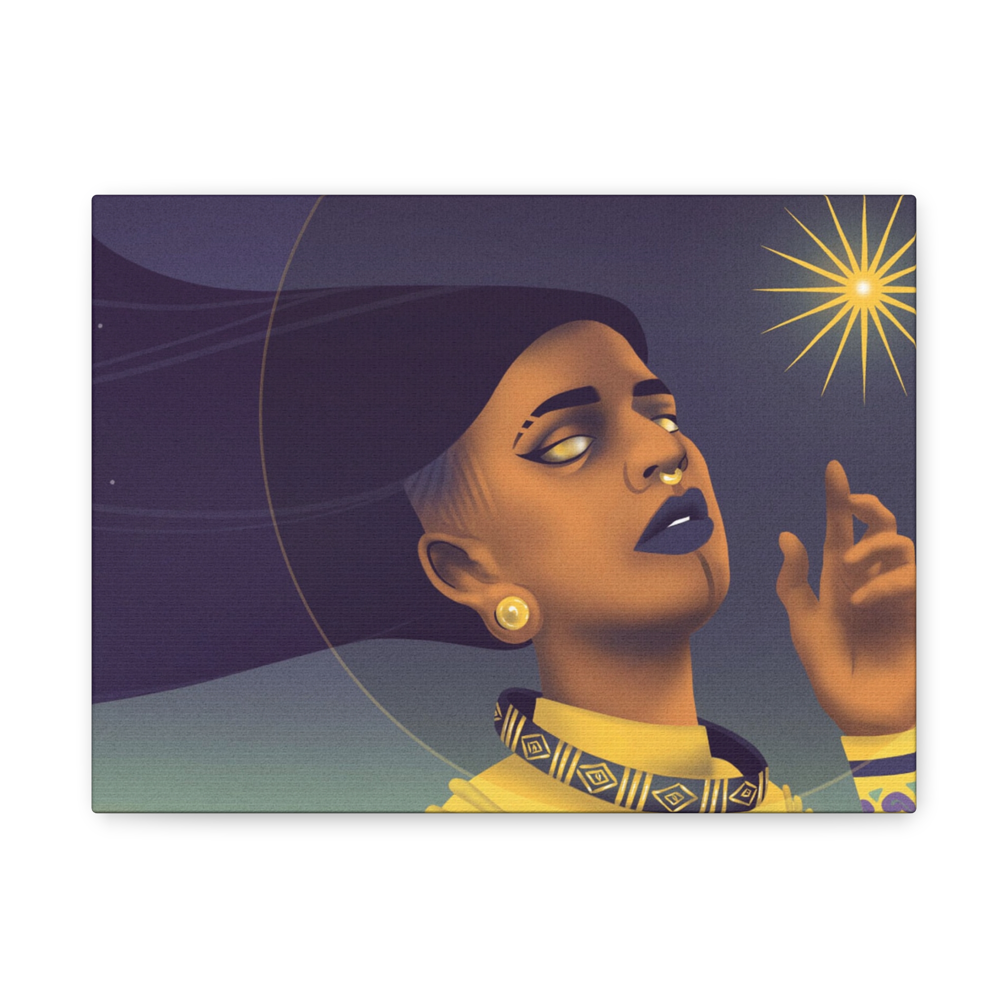 Glorious Gold "Star Deity" Canvas Print